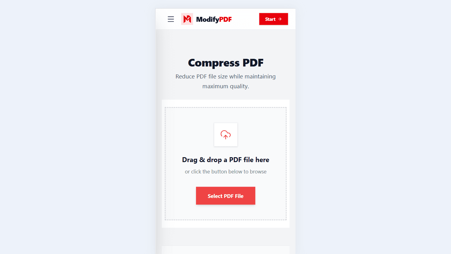 Compress PDF files on desktop and mobile devices
