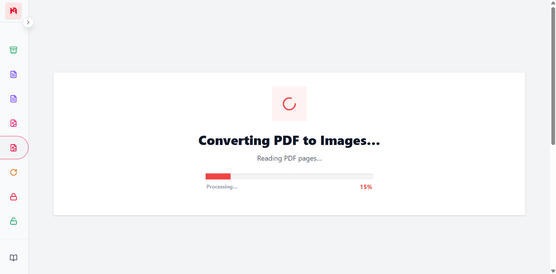 Secure PDF to JPG conversion with automatic file deletion